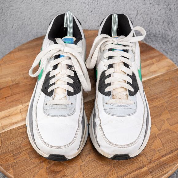 Nike Air Max 90 Leather GS DV3607-102 Sneakers Youth 7 Womens Size 8.5 - Picture 2 of 9